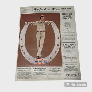 1980 Dickies All the Work Clothes That Fit Original Vintage Print Ad